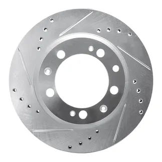 R1 Concepts EDZ-02020L Brake Rotor Drilled and Slotted Silver
